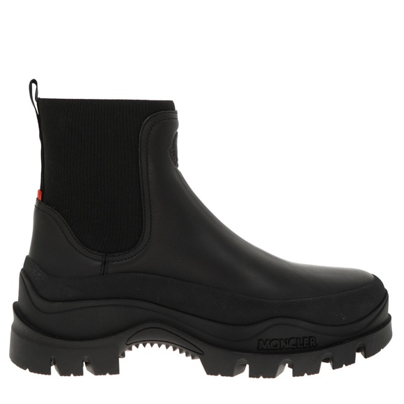 Moncler Larue Chelsea Ankle Boots Black Leather Size 11 US New main image 5